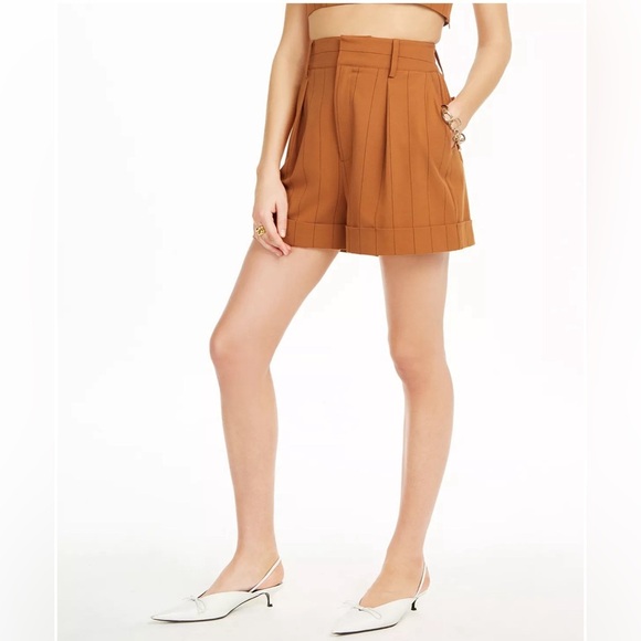 WeWoreWhat Pants - WeWoreWhat Pinstripe Trouser Shorts